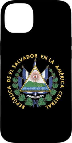 Vista 15 de Funda para iPhone 13 Pro Max con emblema nacional de escudo de armas de El Salvador