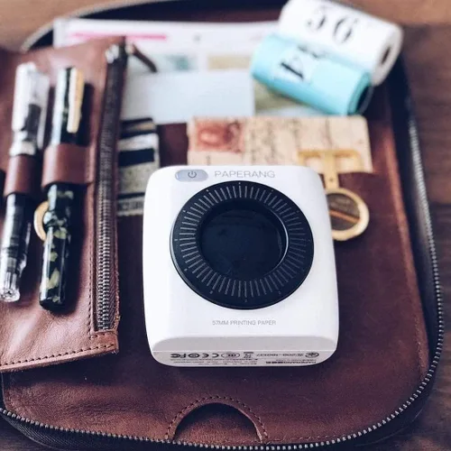 Vista 5 de Paperang P2 Mini impresora fotográfica móvil Bluetooth diario inalámbrico Tutorial Post impresora 304DPI con un rollo de papel térmico regalo gratis