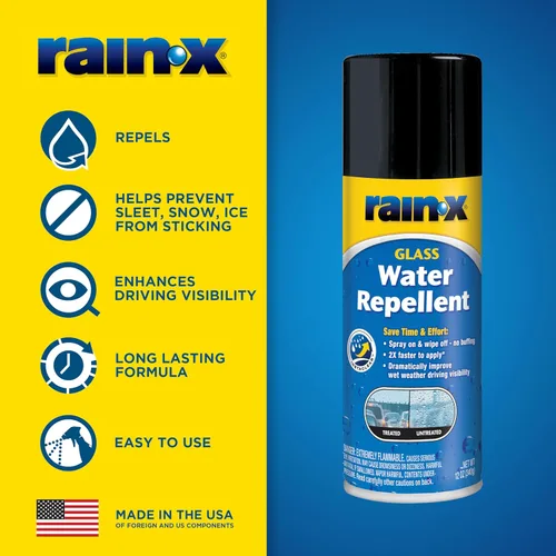 Vista 3 de Rain-X 630168 Aerosol repelente de agua para vidrio 12 onzas.