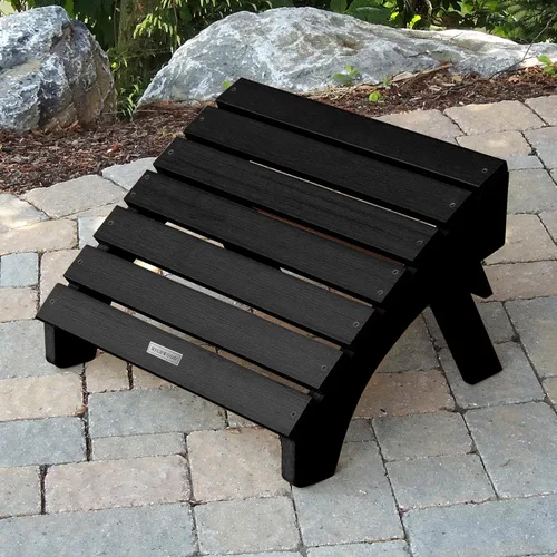Vista 9 de highwood AD-KITCHL1-BKE Hamilton Silla Adirondack plegable y reclinable con otomana, color negro