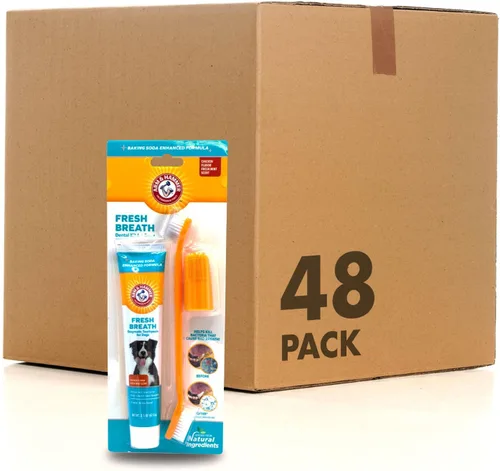 Vista 9 de Arm & Hammer Enzymatic - Kit de cuidado dental para perros, sabor a pollo, tubo de 2.5 onzas Pasta de dientes de bicarbonato de sodio, sabor a
