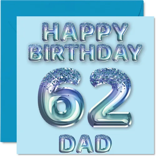 Vista 184 de Stuff4 Tarjeta de primer cumpleaños para niños, globo de fiesta con purpurina azul, tarjetas de feliz cumpleaños para niño de 1 año, nieto, hijo, 57