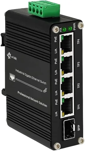 Vista 10 de Interruptor industrial PoE de 3X1000M RJ45 IEEE802.3af/at 30W-1X1000M SFP