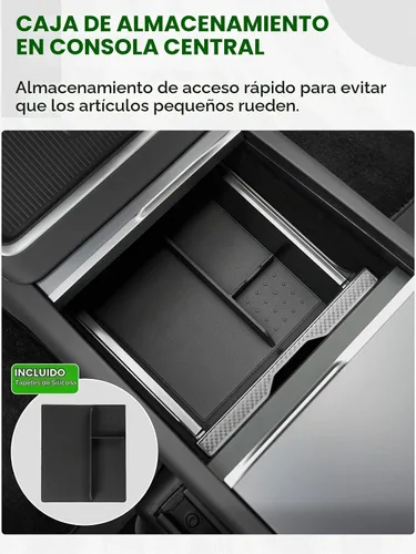 Vista 3 de Organizador de consola central para Tesla Model 3 Highland 2024-2026