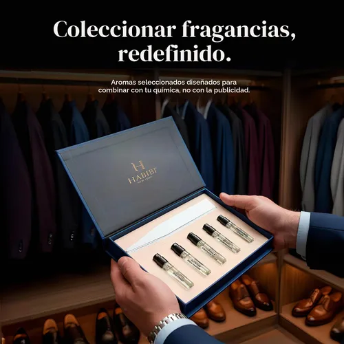 Vista 7 de H HABIBI Set de descubrimiento de fragancias para hombre, 5 × 0.1 fl oz