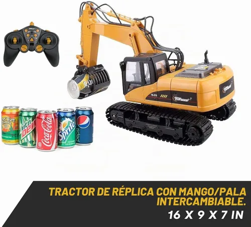Vista 2 de Top Race Excavadora TR-215/211 2.4Ghz Control Remoto Excavadora Metal Construcción Juguete con Transmisor