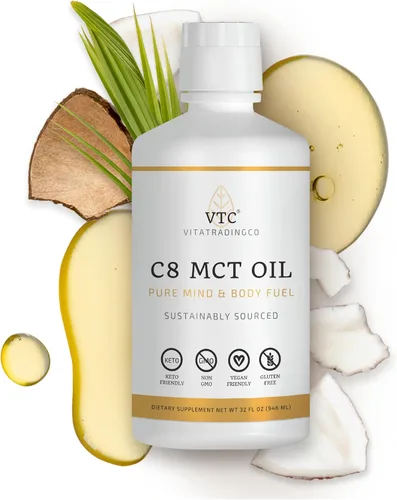 Vista 7 de VitaTradingCo. Aceite 100% puro C8 MCT, sin sabor, 64 porciones