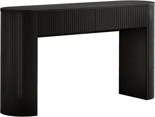 Vista 9 de ComfyCorner Mesa consola de 55 pulgadas con almacenamiento, mesa de entrada Negro