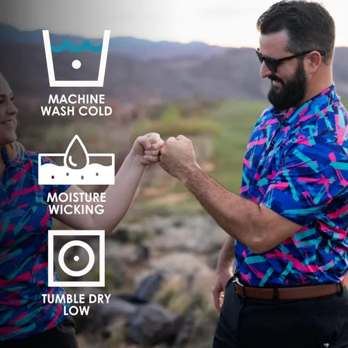 Vista 5 de YATTA GOLF - Camiseta polo de golf de alto rendimiento para hombre