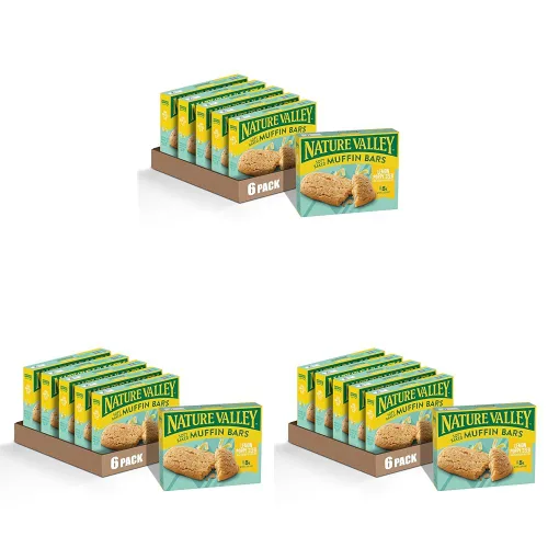 Vista 10 de Nature Valley Barras de magdalenas horneadas suaves, chispas de chocolate, barras de aperitivos, 10 barras, 12.4 onzas 8g Whole Grain per Serving