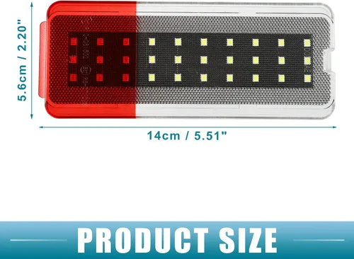 Vista 4 de Luz de puerta LED Panel Reflector de puerta Luz de advertencia Luz de advertencia F81Z-2523820-AA para Ford Excursion 2000-2005 Blanco Rojo LED