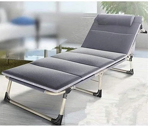 Vista 2 de Tumbonas para el sol, silla de ocio transpirable plegable, silla reclinable, de gravedad cero, asiento resistente y ajustable para jardín, balcón