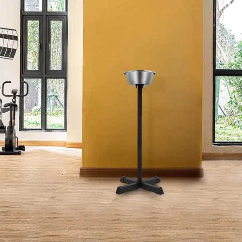 Vista 7 de Soporte de tiza portátil para gimnasio, 21.6 x 21.6 x 42.3 pulgadas, soporte independiente con tazón, para profesores de educación física, atleta