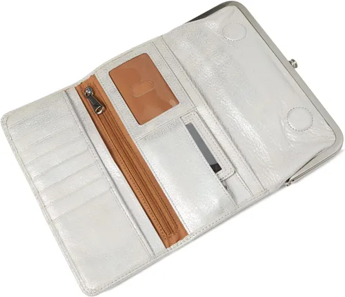Vista 3 de HOBO Cartera Rachel Continental Mujer - Nv-22636Silv, plateado, Cartera Rachel
