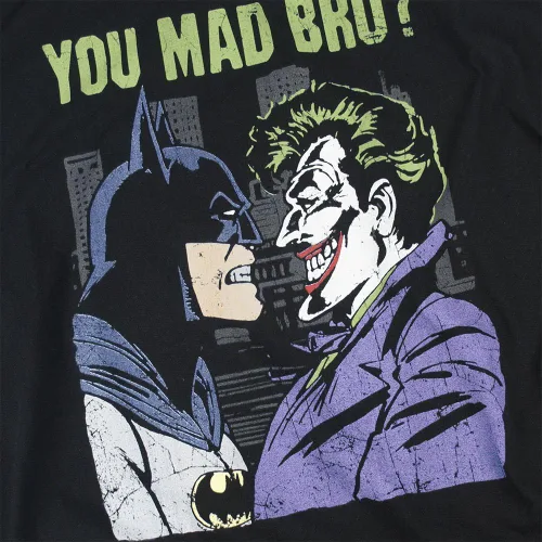 Vista 3 de Popfunk Camiseta y pegatinas clásicas de Batman V.The Joker You Mad Bro