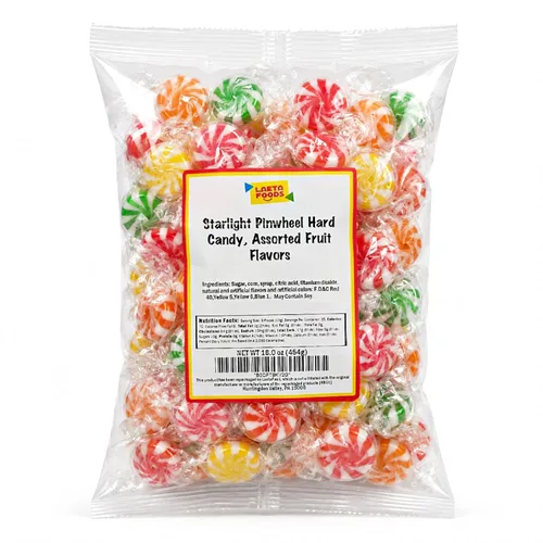 Vista 7 de Fruit Starlights, caramelos duros envueltos individualmente, bolsa de 1