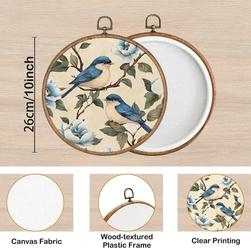 Vista 7 de KSDUT Arte de Pared con Pájaros - Chinoiserie Neutral Arte de Pared Moderno de Mediados de Siglo Marco de Lienzo Colgante Impresiones, Paisaje