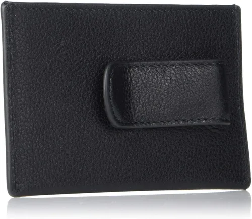 Vista 2 de TUMI Nassau - Estuche para tarjetas con clip para dinero, Negro (Black Texture), Cartera Rfid