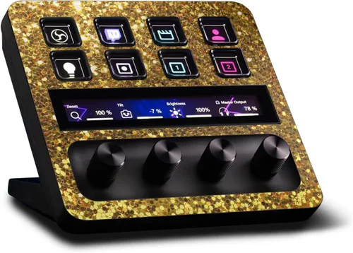 Vista 8 de MightySkins - Piel de fibra de carbono compatible con Elgato Stream Deck + madera gris Acabado de fibra de carbono texturizado protector