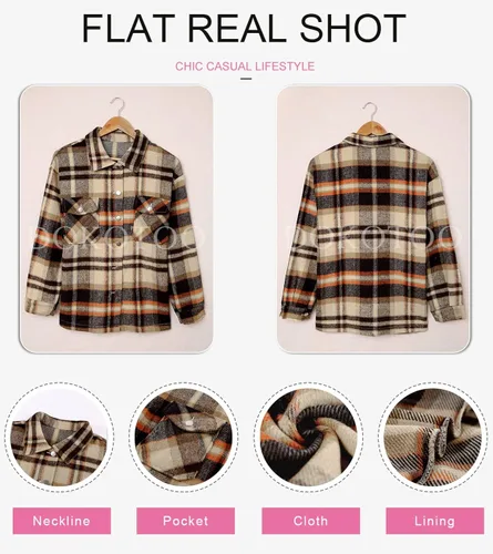 Vista 5 de Dokotoo Womens Corduroy Button Down Shirts Boyfriend Long Sleeve Oversized Blouses Tops