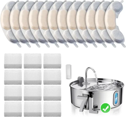 Vista 15 de Fuente de Agua de Acero Inoxidable para Perros y Gatos con Cuenco y Filtros de Reemplazo, Ideal para Perros Grandes, Gatos y Hogares con Múltiples
