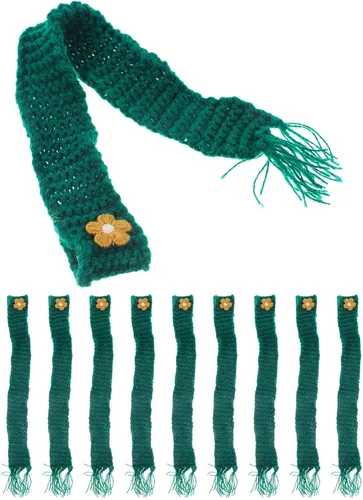 Vista 12 de EXCEART 10 piezas mini muñeca decorativa bufanda de muñeca DIY bufanda kawaii mini bufanda mini casa muñeca bufanda suministro de botella de vino