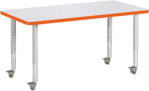 Vista 5 de Jonti-Craft Berries 6478JCM180 - Mesa de actividades rectangular, altura M (20-31 pulgadas de altura ajustable, móvil), 24 x 36 pulgadas