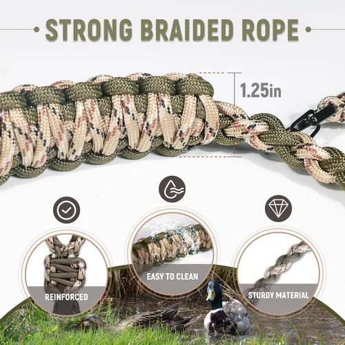 Vista 2 de GLORYFIRE Cordón de llamada de pato con gotas removibles – Asegura 11 llamadas – Cordón de juego premium de nylon real de 550LB – Cordón