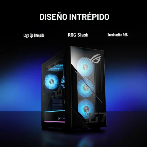Vista 8 de ASUS ROG G700 (2025) PC de escritorio para juegos, procesador Intel® Core™ Ultra 7 265KF, NVIDIA® GeForce RTX™ 5070, SSD M.2 NVMe™ PCIe® 4 de 1 TB