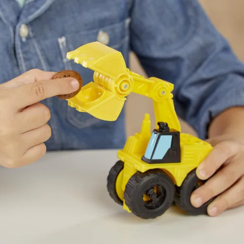 Vista 4 de Play-Doh Juego de camiones de construcción de excavadora y cargador