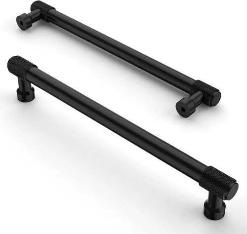 Vista 15 de Asidrama Paquete de 10 tiradores para gabinete color negro mate de 3.75 pulgadas (96mm), manijas estriadas para gabinete, accesorios para gabinetes