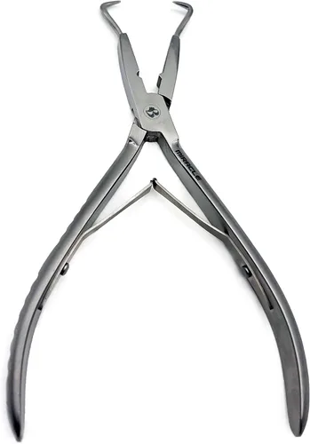 Vista 2 de Alicates de extensión de cabello Microlink – Herramienta profesional multifunción de acero inoxidable para aplicación de cuentas nano y microenlace