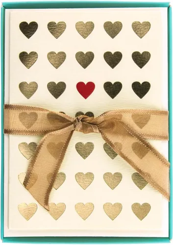 Vista 26 de Graphique Tarjetas de Apple, paquete de 10 tarjetas con sobres, saludos para todas las ocasiones, interior en blanco, relieve de lámina dorada