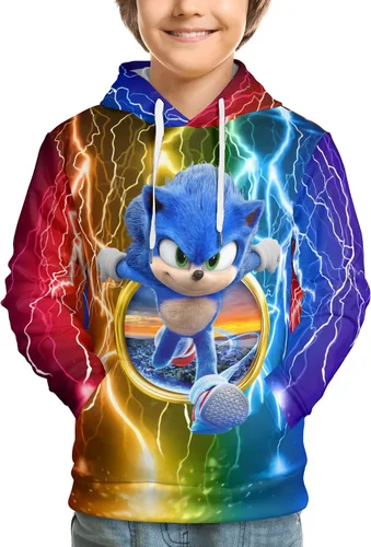 Vista 2 de efhnlna Boys and Girls 3D Printed Fashion Pullover Sweatshirt Youth Cartoon Novelty Hoodie Sports Tops