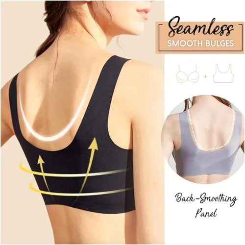 Vista 3 de Brilliaire 5D sostén de contorno inalámbrico para mujer Sujetador deportivo sin costuras cómodo sujetador de yoga