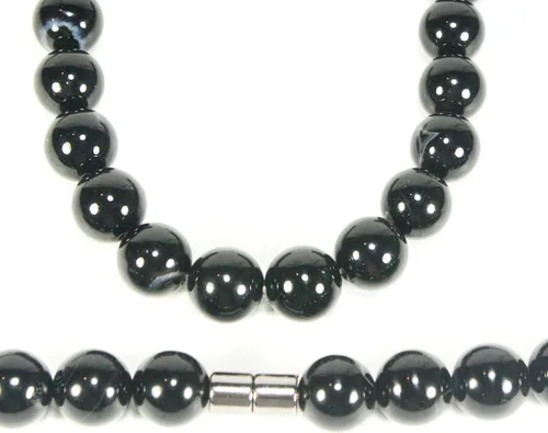 Vista 8 de Collar de ónix para hombre - Joyería de protección de empatía - Collar de protección del karma - Collar de estrangulador con cuentas