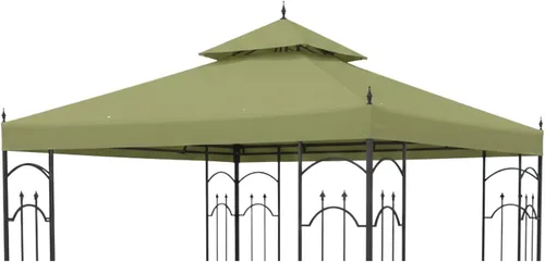 Vista 7 de Garden Winds Cubierta superior de repuesto de ajuste personalizado compatible con The Hampton Bay 61821, HD-61821 Arrow Gazebo - Classic Sand Beige