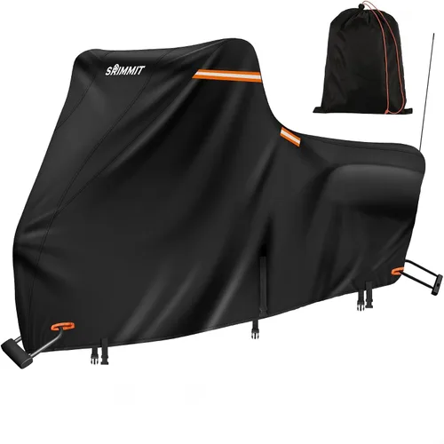Vista 10 de Cubierta para motocicleta 420D resistente para modelos de turismo Harley Davidson Road King, impermeable al aire libre, protección contra lluvia, UV
