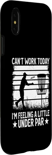 Vista 3 de iPhone X/XS Can't Work Today I'm Feeling A Little Under Par - Disc Golf Case