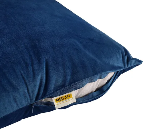 Vista 9 de RELY+ Paquete de 2 fundas de almohada de terciopelo de 18 x 18 pulgadas, suaves, acogedoras, lisas, decorativas, fundas de cojín de lujo para sofá