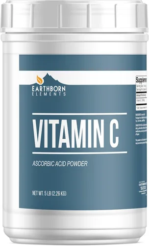 Vista 4 de Earthborn Elements Vitamina C en polvo (2 libras), ácido ascórbico, suplemento y limpiador