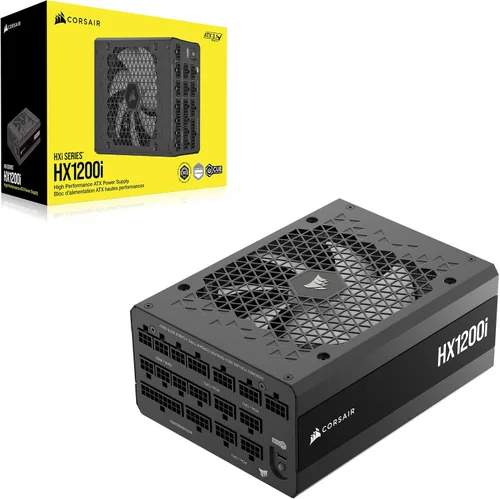 Vista 8 de CORSAIR HX1200i (2025) Fuente de alimentación ATX de ruido ultrabajo totalmente modular con cable de 12V-2x6 - Cumple con ATX 3.1 y PCIe 5.1