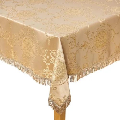 Vista 12 de Violet Linen Prestige - Mantel con diseño de damasco, 52 x 70 in, color burdeos. Borgoña