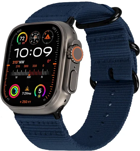 Vista 24 de Carterjett - Correa para Apple Watch 1.732 pulgadas, 1.654 pulgadas, 1.575 pulgadas, 1.496 pulgadas, nailon NATO, correas iWatch, mujeres y hombres