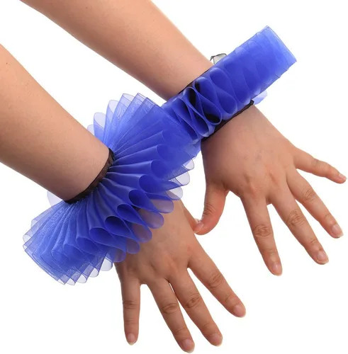 Vista 22 de GRACEART Elizabethan Dickens Ruff Cuello Payaso Collar Elizabeth Muñeca Ruffs Ruffle Cuff Bandas