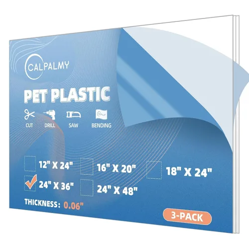 Vista 18 de Paquete de 10 paneles de plástico PET de 5 x 7 pulgadas / plexiglás de 0.04 pulgadas, alternativa de vidrio irrompible, ligera y asequible. Uso
