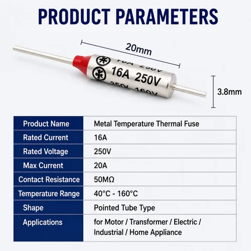 Vista 3 de 10 piezas de circuito de 199.4 °F Celsius temperatura de corte micro fusible térmico 16A 250 V, para transformador de motor, electrodomésticos