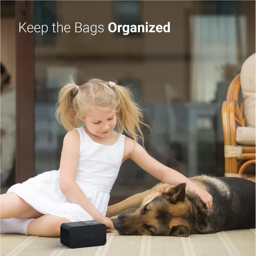 Vista 6 de SVD.PET Dispensador de bolsas para excrementos de perro, dispensador de bolsas de basura para montaje en pared, capacidad para 8 rollos de bolsas