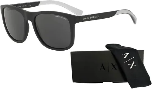 Vista 3 de Armani Exchange AX4049SF Square Sunglasses For Men + BUNDLE with Designer iWear Eyewear Care Kit