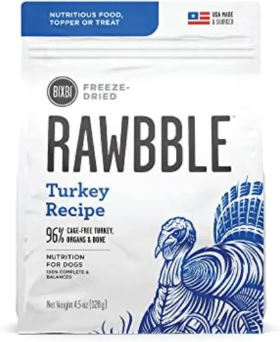Vista 27 de BIXBI Rawbble - Alimento liofilizado para perros, receta de res, 4.5 onzas, 98% de carne y órganos, sin rellenos, comida cruda para perros apta